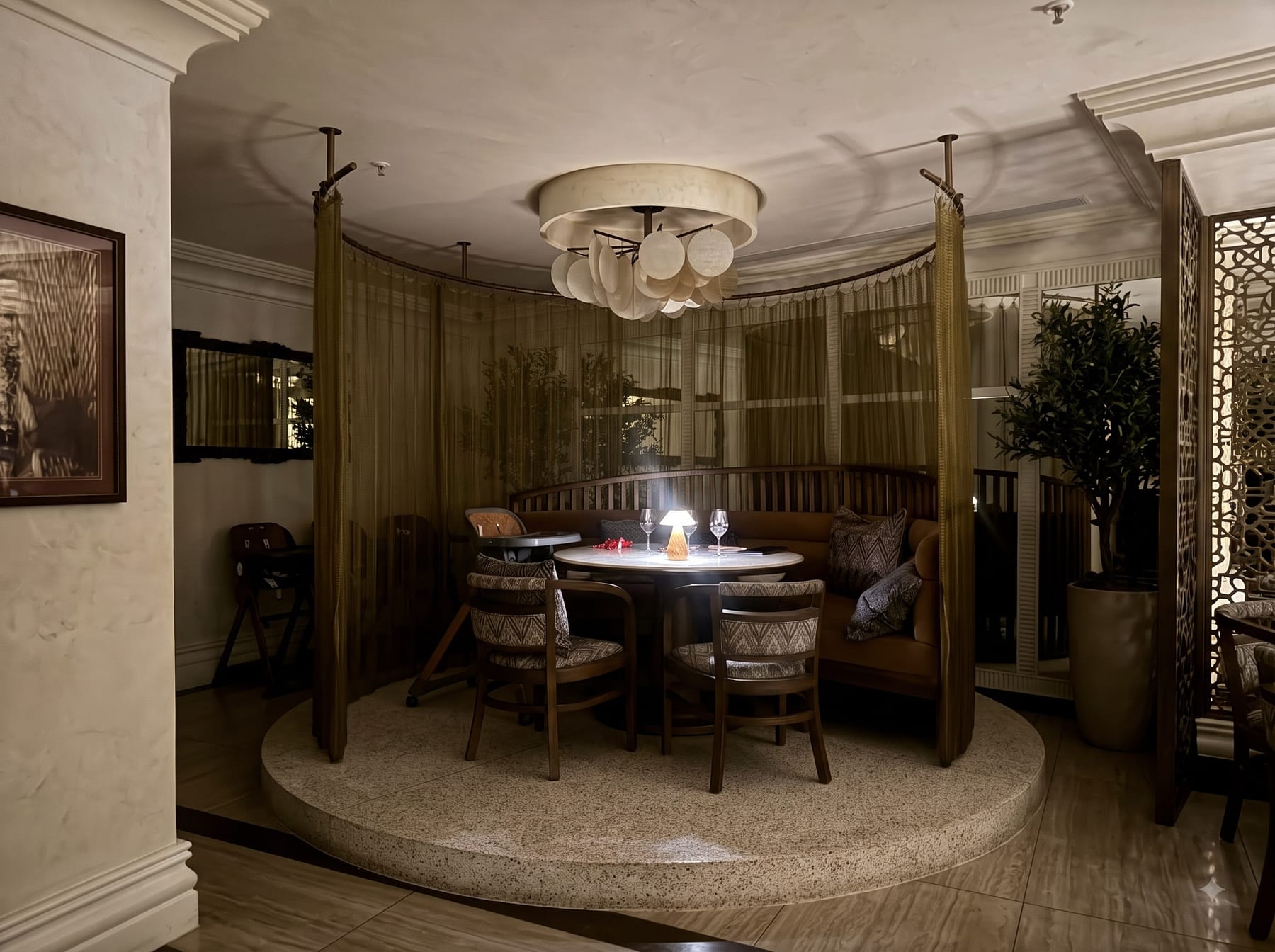 The Prince Edward table laid for dinner